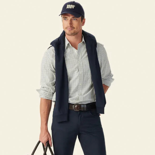 R.M. Williams Mens Newland Poplin Check Shirt