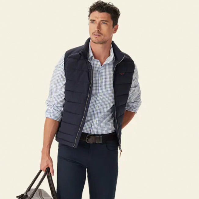 R.M. Williams Mens Newland Poplin Check Shirt