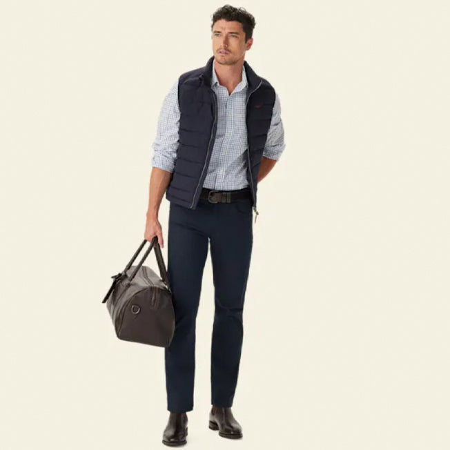 R.M. Williams Mens Newland Poplin Check Shirt