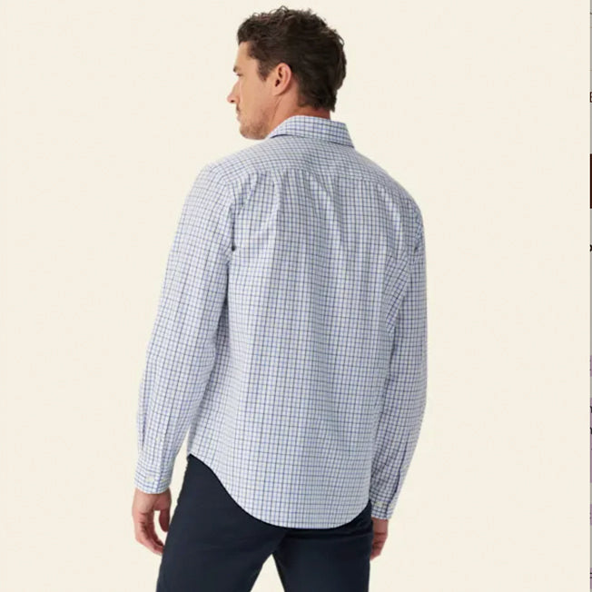 R.M. Williams Mens Newland Poplin Check Shirt