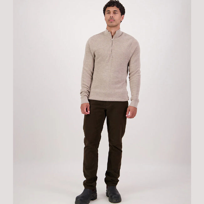 Swanndri Mens Otahu River 1/4 Zip Merino Knit