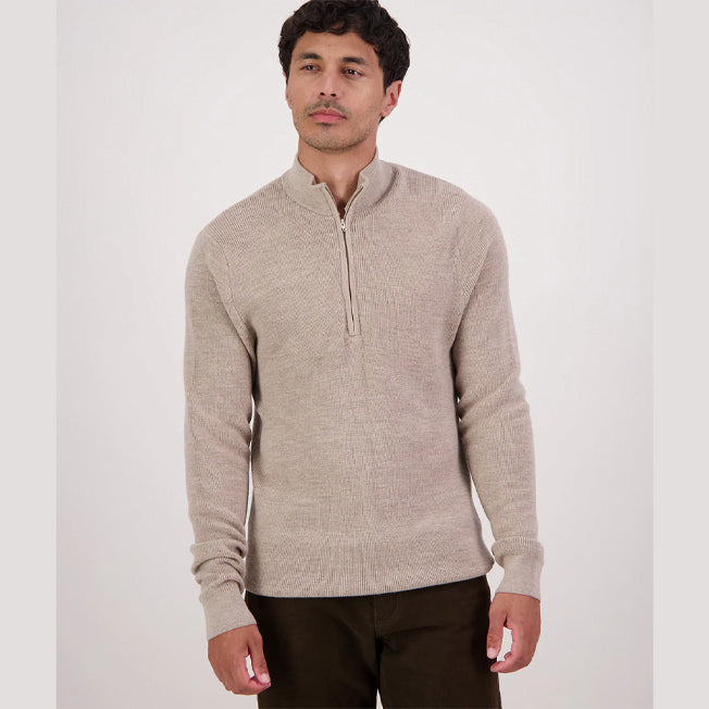 Swanndri Mens Otahu River 1/4 Zip Merino Knit