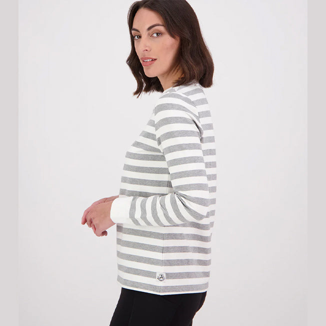 Swanndri Womens Papamoa LS Stripe Tee