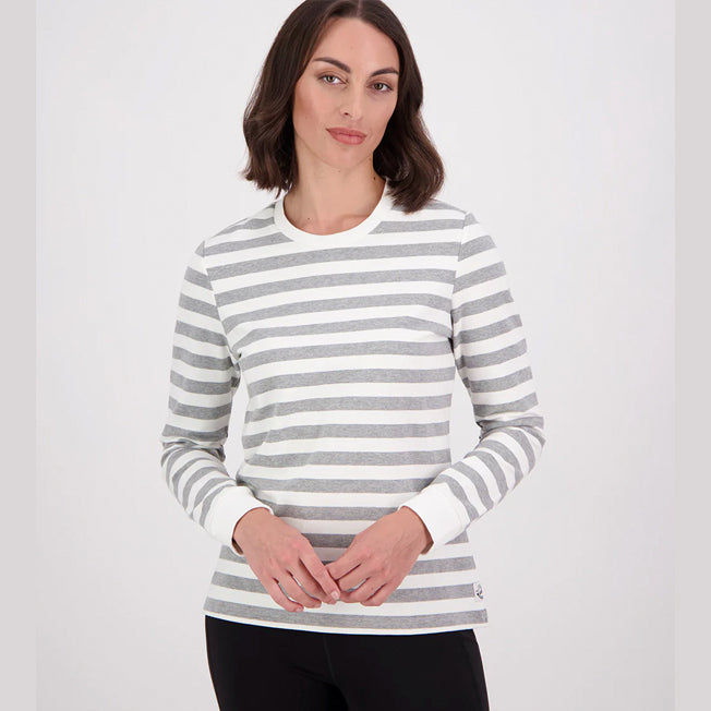 Swanndri Womens Papamoa LS Stripe Tee