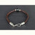 Single Black Fresh Water Pearl Plaited Bracelet