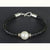 Single White Fresh Water Pearl Plaited Bracelet