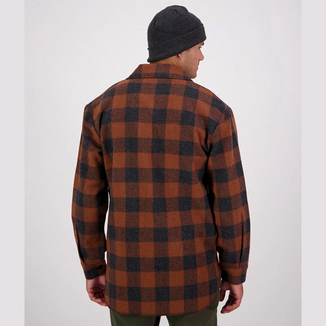 Swanndri Ranger Wool Zip Front Check Shirt