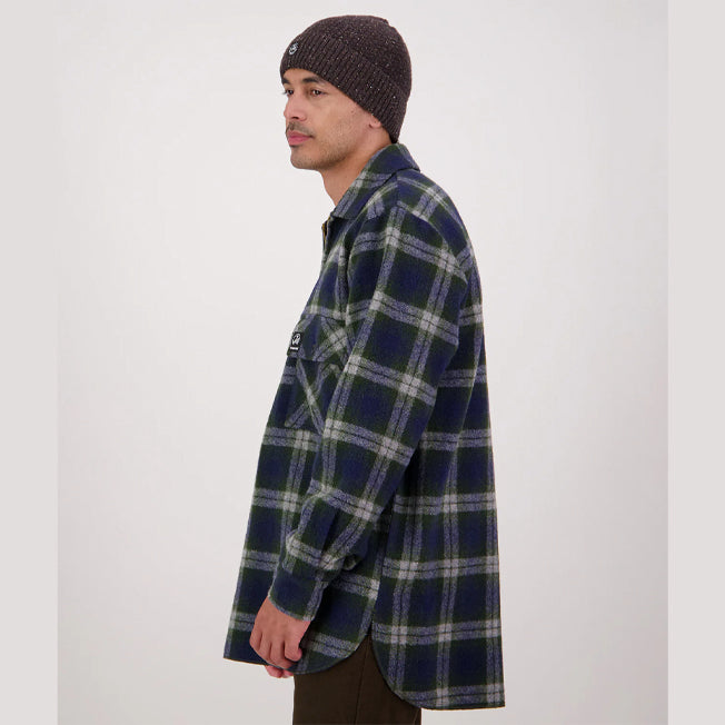 Swanndri Ranger Wool Zip Front Check Bush Shirt