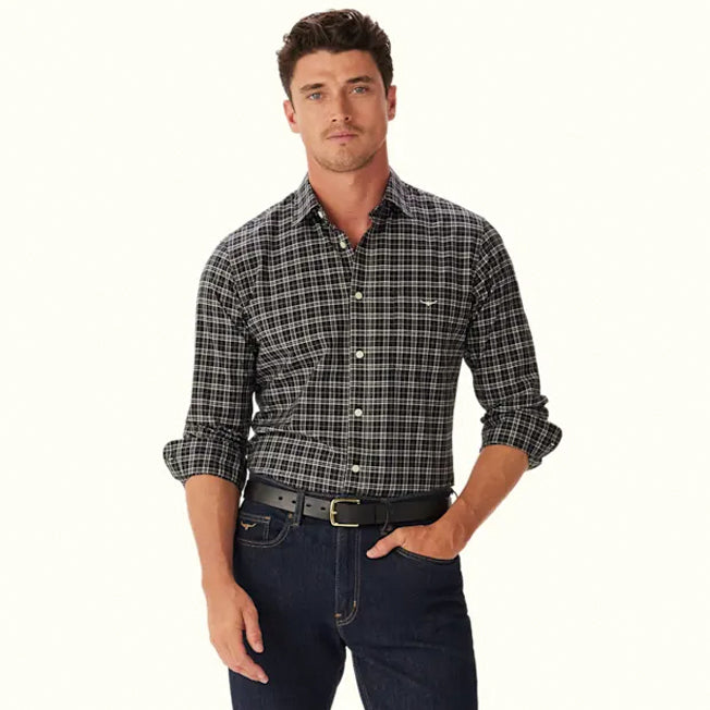 R.M. Williams Regular Poplin Check Shirt