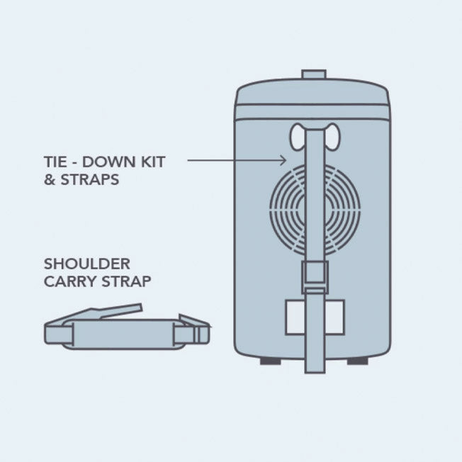 Bushman Roadie Accessory Kit (Tie Down Straps Saddles & Carry Strap)