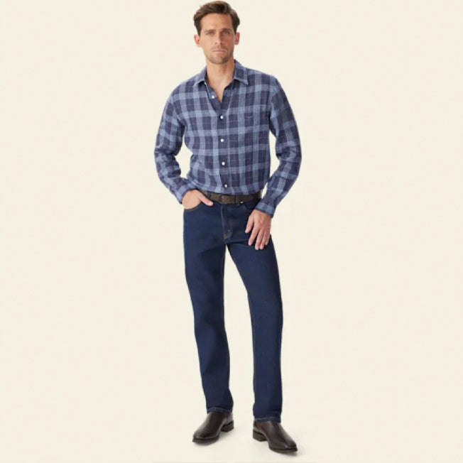 R.M. Williams Mens Robe LS Linen Regular Shirt