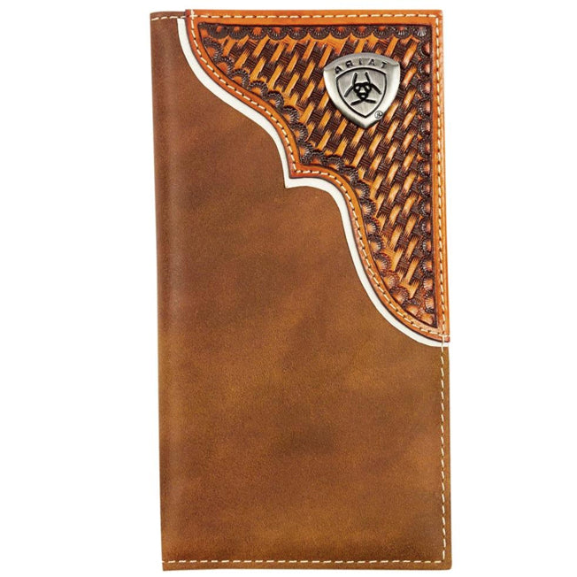 Ariat Basket Weave Corner Rodeo Wallet
