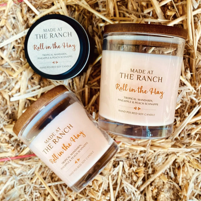 Made At The Ranch Roll In The Hay Candle