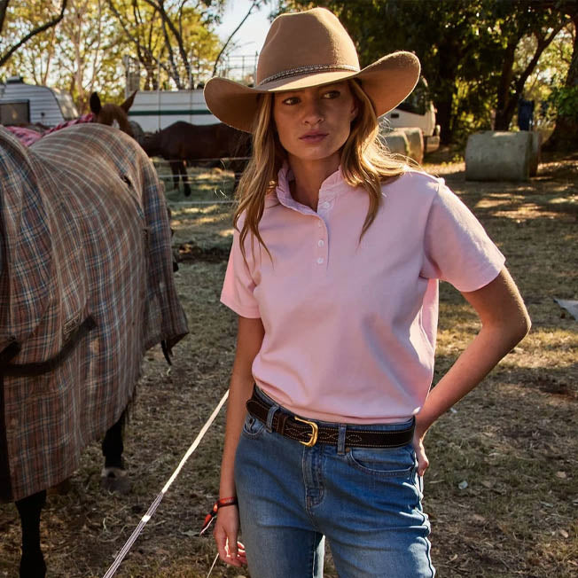 RB Sellars Ladies Ruffle Polo