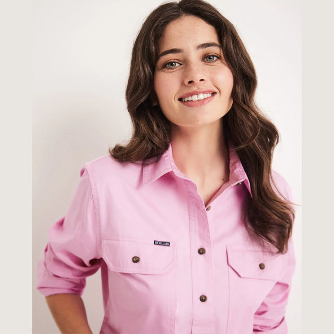RB Sellars Ladies Sandy 1/2 Button Lightweight LS Workshirt