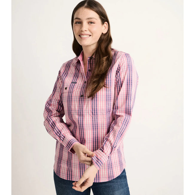 RB Sellars Ladies Limited Edition Sandy 1/2 Button Lightweight LS Workshirt