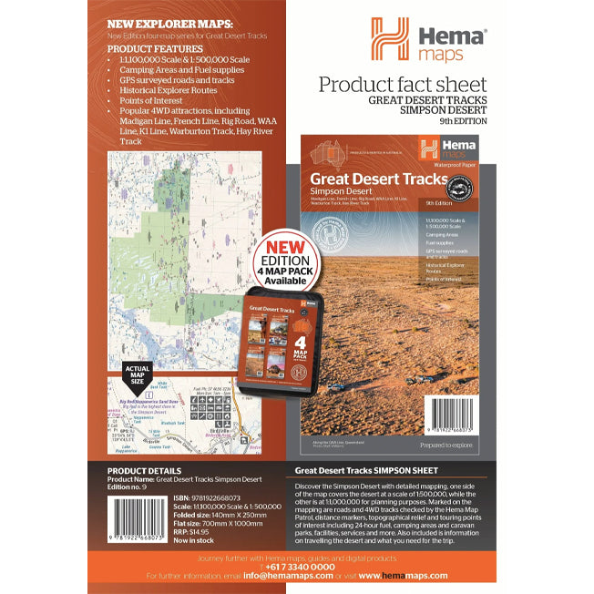 Hema Great Desert Tracks Simpson Desert