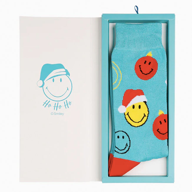 Bamboozld Mens Smiley Santa Sock Card