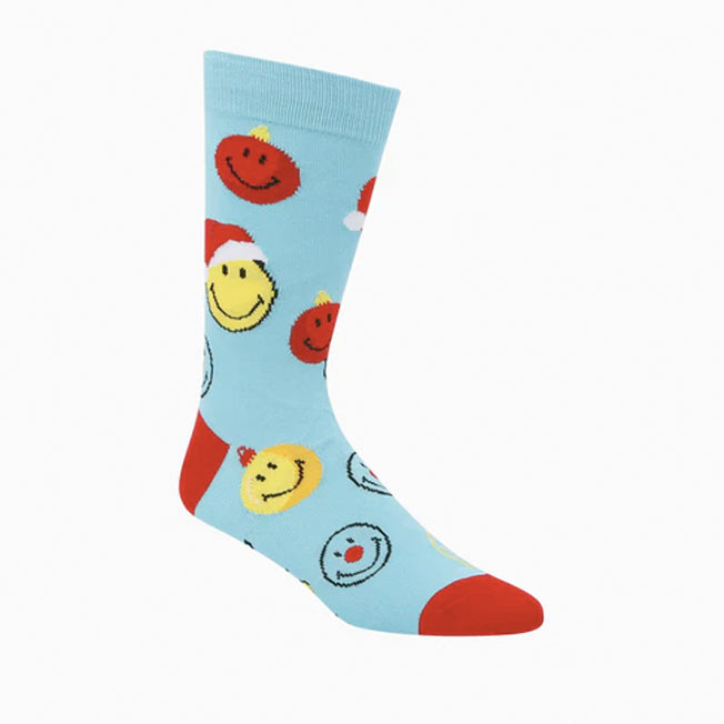 Bamboozld Mens Smiley Santa Sock Card