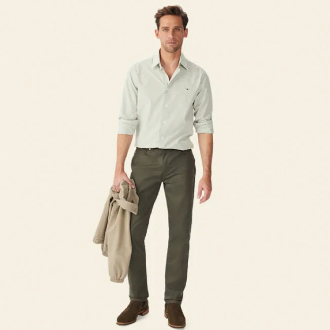 R.M. Williams Mens Sommers LS Regular Poplin Shirt