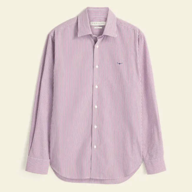 R.M. Williams Mens Sommers LS Poplin Stripe Shirt