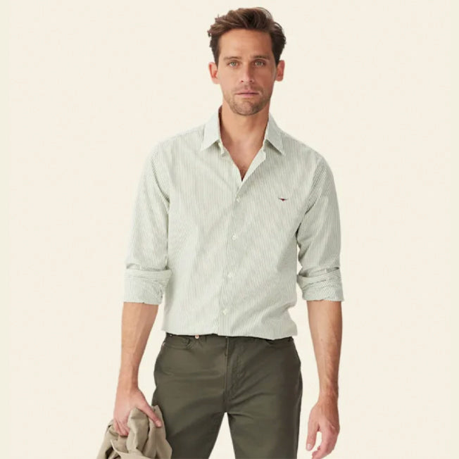 R.M. Williams Mens Sommers LS Regular Poplin Shirt