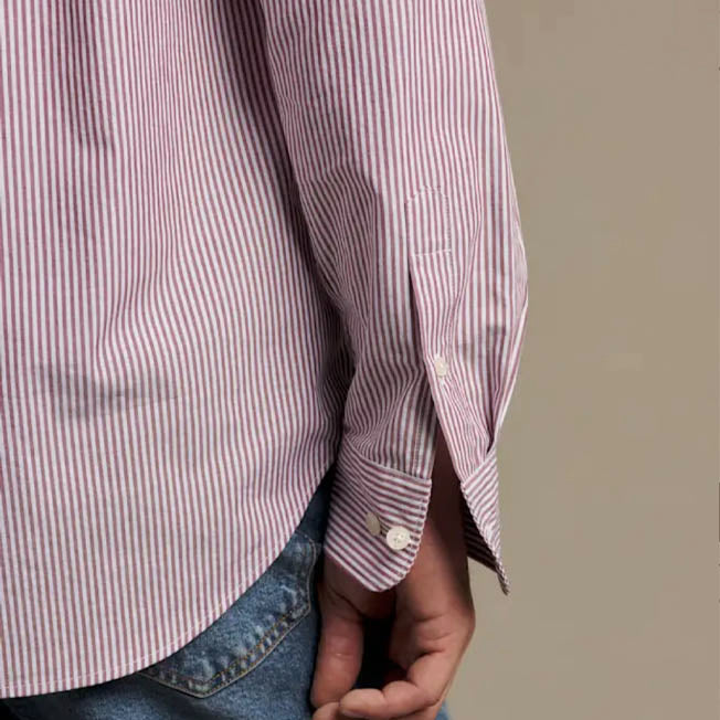 R.M. Williams Mens Sommers LS Poplin Stripe Shirt