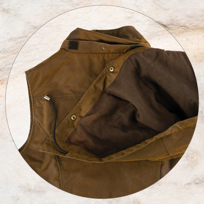 Burke & Wills St Arnaud Womens Oilskin Vest w/Hood