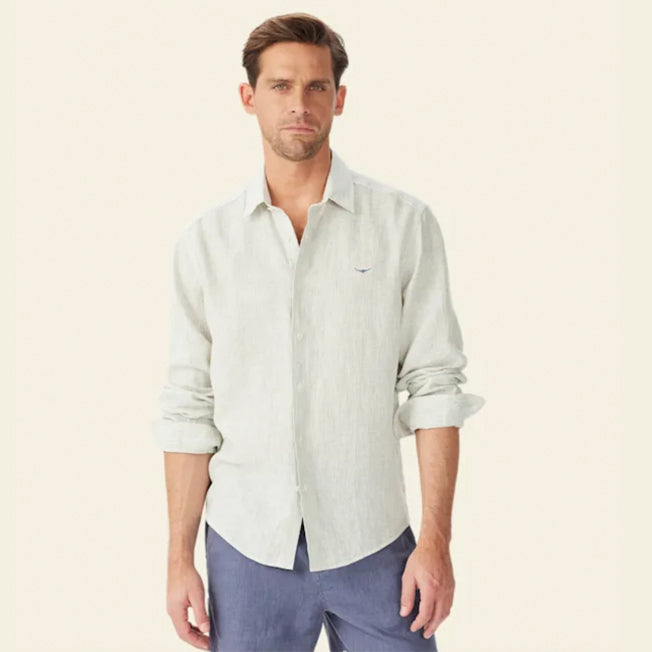 R.M. Williams Mens Stephens LS Linen Regular Shirt