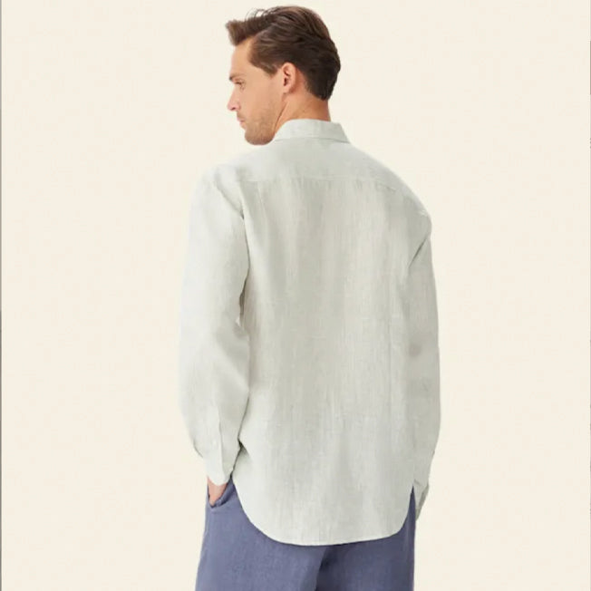 R.M. Williams Mens Stephens LS Linen Regular Shirt