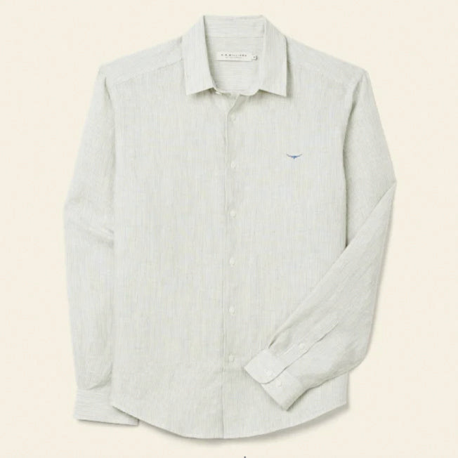 R.M. Williams Mens Stephens LS Linen Regular Shirt