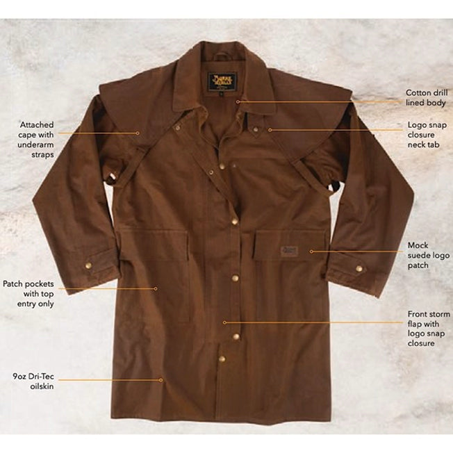 Burke & Wills Stockman 3/4 Oilskin Jacket