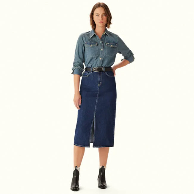 R.M. Williams Temma Denim Maxi Skirt