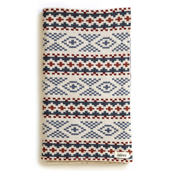 uimi Tex Double Sided Aztec Pattern Merino Wool Throw