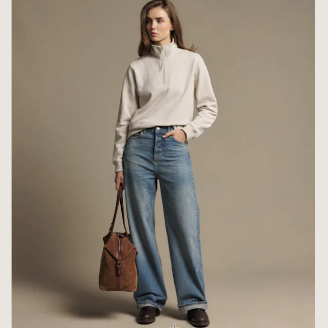 R.M. Williams Ladies Trickett Zip Neck Sweatshirt