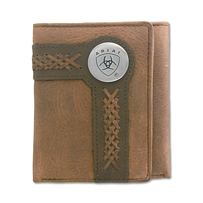 Ariat Accent Overlay Tri-Fold Wallet