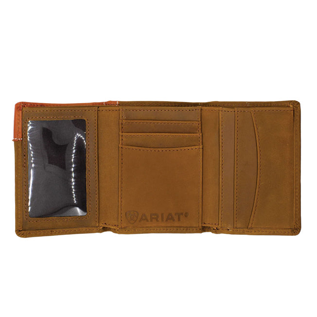 Ariat Two Tone Hair On Tri-Fold Wallet