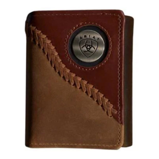 Ariat Two Toned Stitched Tri-Fold Wallet