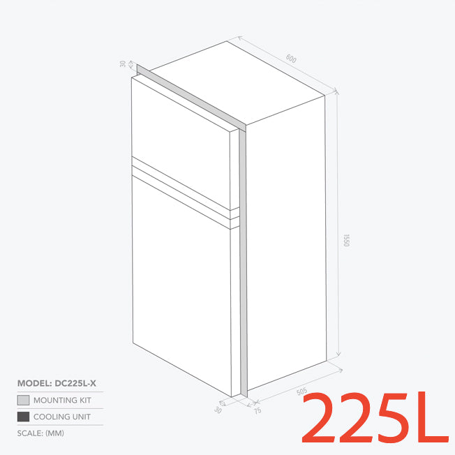 Bushman 225L Heavy Duty 12V and 24V Upright Fridge
