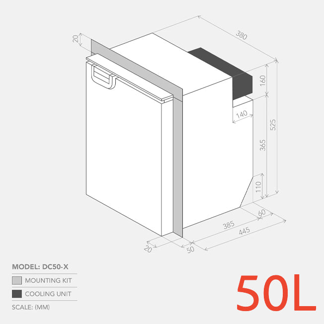 Bushman 50L Heavy Duty 12V and 24V Upright Fridge