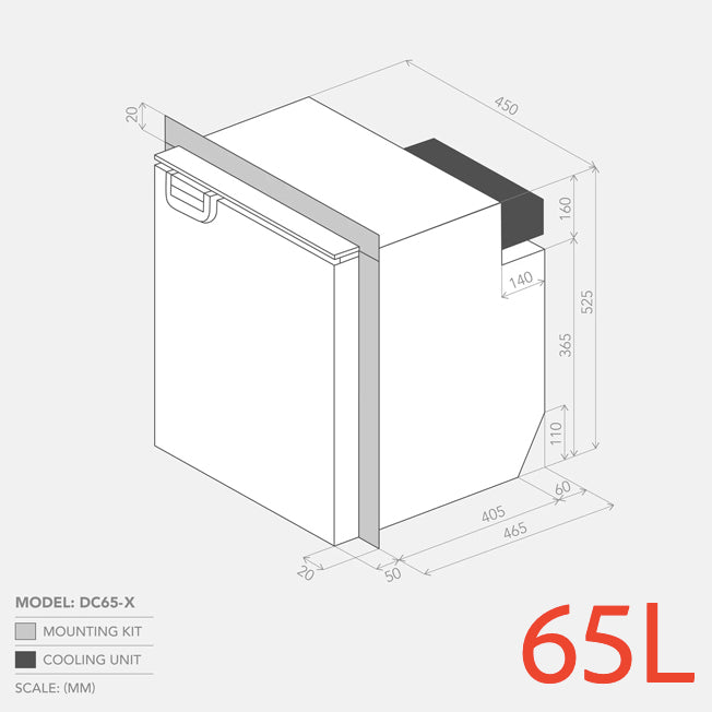Bushman 65L Heavy Duty 12V and 24V Upright Fridge