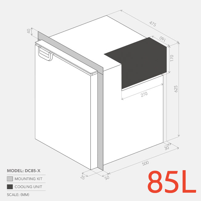 Bushman 85L Heavy Duty 12V and 24V Upright Fridge