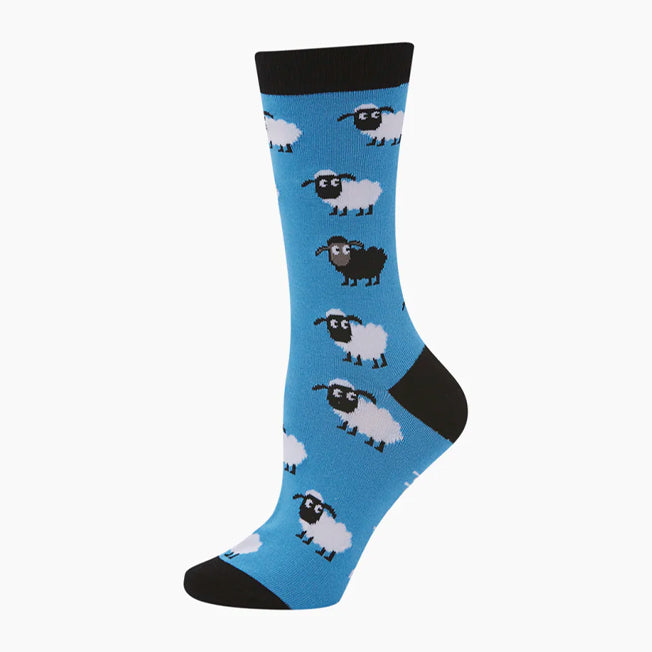 Bamboozld Womens Black Sheep Dress Sock