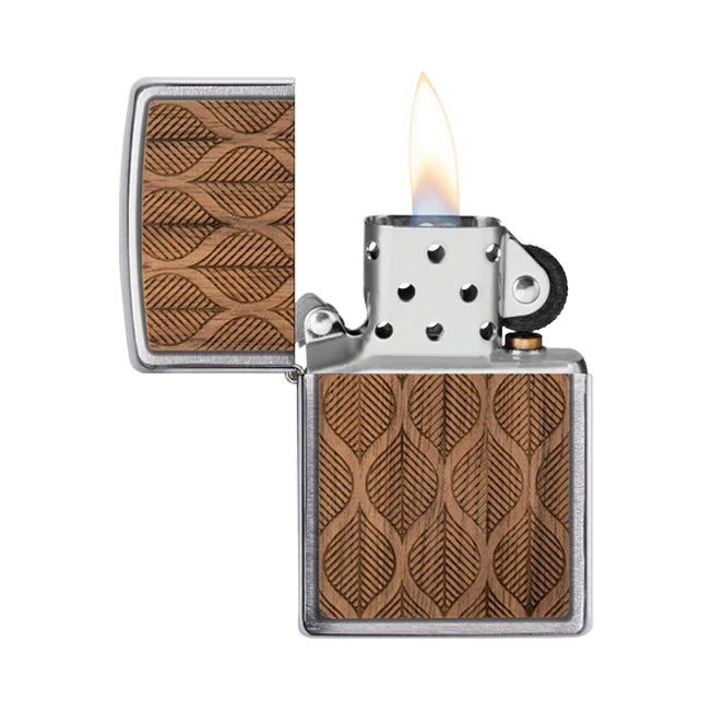 Zippo Woodchuck Walnut Leaves Lighter