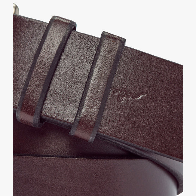 R.M. Williams Covered Buckle Leather Belt 1 1/2 inch