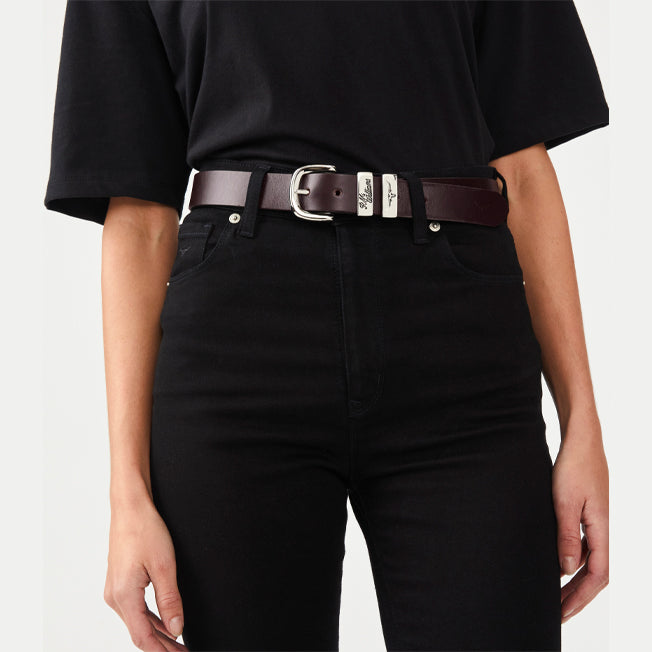 R.M. Williams 3 Piece Solid Hide Belt With Polished Buckle 1 1/4 inch