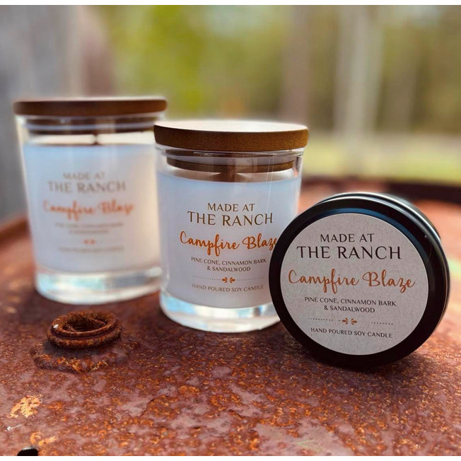 Made At The Ranch Campfire Blaze Candle