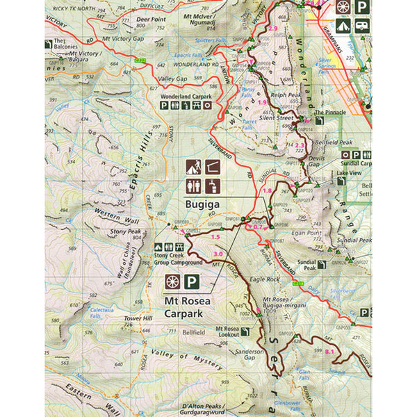 Parks Victoria Central Grampians Peaks Trail Map - Lattanzios