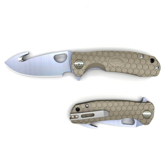 Honey Badger Hook Plain Blade Pocket Knife w/Clip