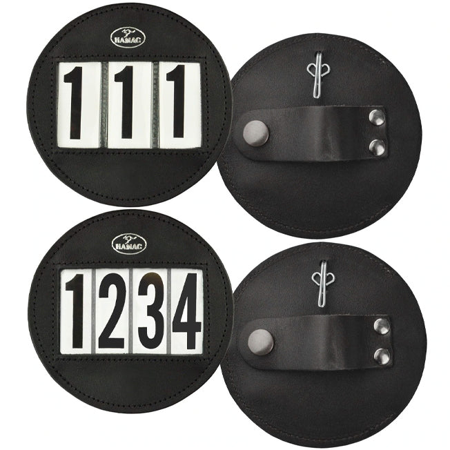 Hamag Leather Round Bridle Number Holder (Pair)